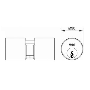 CILINDRO  REDONDO 50A  LATON   YALE