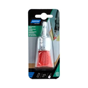 CEPILLO NYLON ROJO PINCEL 25MM.EJE6 MM.