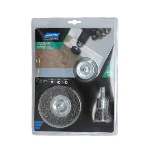 JGO.3 CEPILLOS ALAMBRE OND.SURT.EJE 6 MM