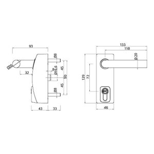 MANILLA MODULAR VECTOR BOCA TE5 NEG.TESA