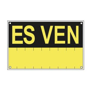 SEÑAL ES VEN PVC0,4mm AMARILLO 350X450mm
