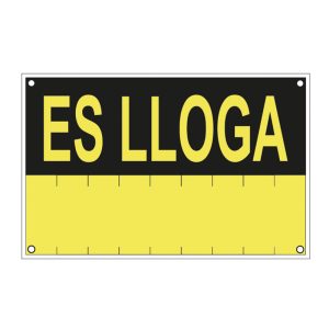 SEÑAL ES LLOGA PVC 0,4mm AMARILLO