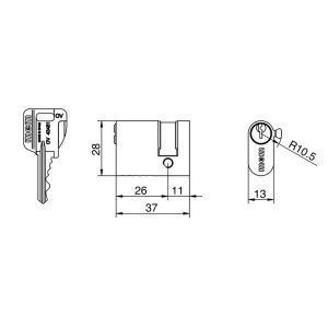 CILINDRO SERRETA OVALADO OV 53 MM MCM