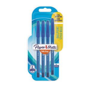 Bolígrafo PAPER MATE Azules Inkjoy 4 unidades