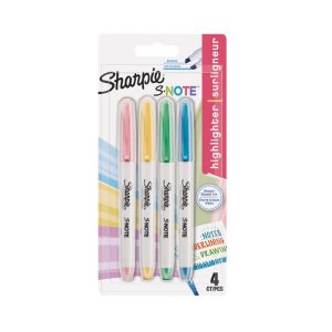Subrayador SHARPIE S' Note multicolor 4 unidades