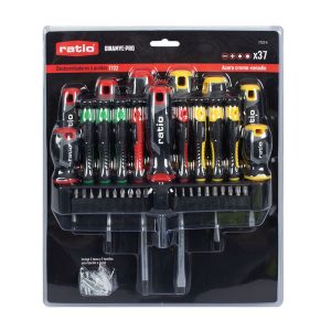 DESTORNILLADORES+PUNTAS 37 PZAS.RATIO