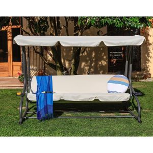 BALANCÍN/CAMA 3 PLAZAS TOLDO POLIÉSTER