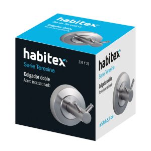 ACC. BAÑO INOX. COLGADOR DOBLE HABITEX