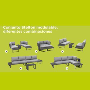 Conjunto rinconero modular jardín Stelton