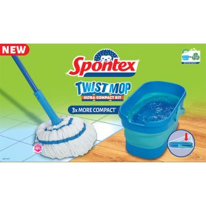 Juego de fregona con cubo SPONTEX Twist Ultra Compact