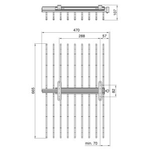 Emuca Pantalonero doble extraíble Self para armario., Cromado, Acero y Plástico, 1 ud.