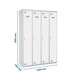 Taquilla met 180x120x50cm GR/B SIMONRACK