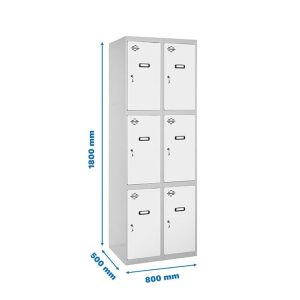 Taquilla met 180x80x50cm GR/BL SIMONRACK