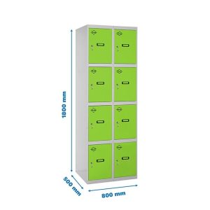Taquilla met 180x80x50cm GR/VE SIMONRACK