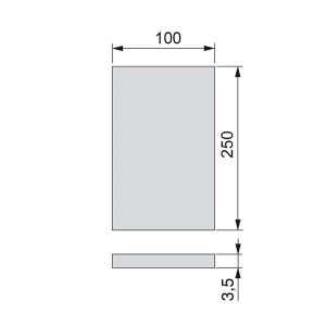 Emuca Fieltro adhesivo para muebles, rectangular, 100x250 mm, 10 ud.