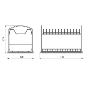 Emuca Escurreplatos Suprastar, Cromado, Acero, 1 ud.