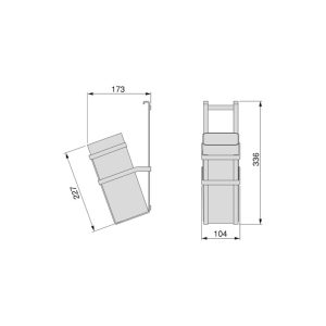 Emuca Portacuchillos de cocina Titane, Gris antracita, Acero y Plástico, 1 ud.