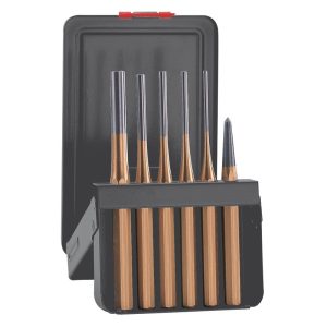 Juego de 5 botadores cilíndricos de 150 mm + 1 granete de 120 mm serie dorada ATM Percusión