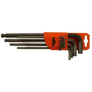 Juego de 9 llaves Allen largas con bola ATM Llaves & Vasos