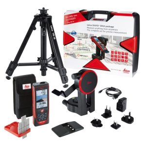 Medidor láser S910 touch + Trípode + Adaptador para trípode + Tablilla de puntería + Cargador USB Leica Geosystems