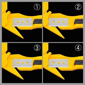 Cuchilla rectangular de 17,8x40 mm utilizable en 4 posiciones Olfa