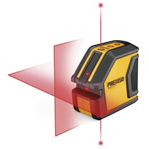 Nivel láser de cruz + 2 puntos de plomada P2LC15 Prexiso