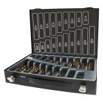 Maletín-almacén brocas helicoidales DIN 338 tipo N HSS rectificadas 170 piezas Terrax