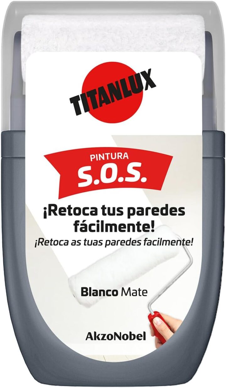 Mini Rodillo Titanlux Pintura Blanca