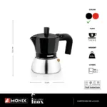 Cafetera Induction Inoxidable Monix 3 6 y 9 Tazas