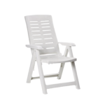 Sillón Multiposición Resina Blanco Jardín