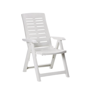 Sillón Multiposición Resina Blanco Jardín