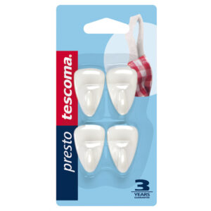 Juego 4 perchas TESCOMA adhesivas presto