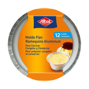Moldes aluminio flan ALBAL 12 unidades