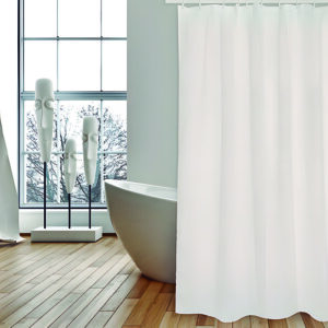 CORTINA BAÑO POLIESTER 180X200CM.BLANCO