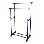 PERCHERO DOBLE BARRA 43X80XH.90a160 CM.