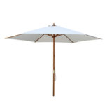 Parasol de madera natural con toldo de 3 metros