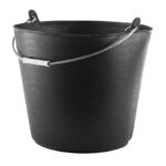 Capazo negro 26 litros asa metálica
