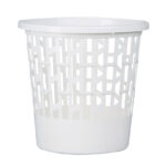 Papelera plástico blanco