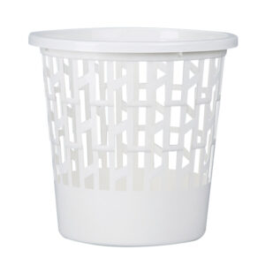 Papelera plástico blanco