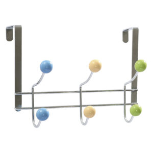 Percha Metal para Puerta 6 Ganchos Habitex