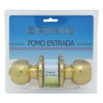Pomo Puerta Bola Entrada Latón Pulido