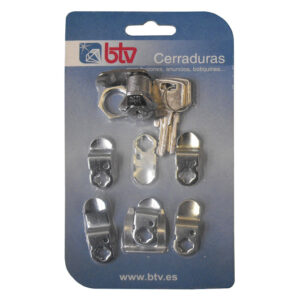 SET CERRADURAS BUZONES BTV. CROMADO.