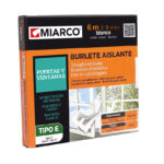 Burlete Caucho Tipo E 9 mm X 6 m Blanco