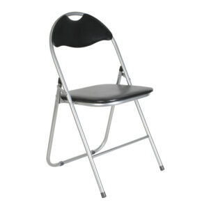 SILLA METALICA PLEGABLE METAL/NEGRO
