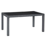 Mesa Imit Ratán Resin 150X90XH72 cm Ant