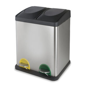 Cubo Pedal Ecológico Doble Cromado Habitex