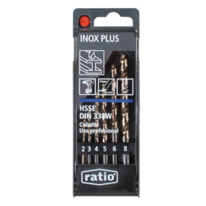 Kit 6 brocas RATIO Inox-Plus Hsse Ø 2-8mm