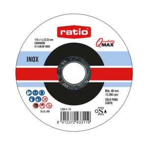 DISCO CORTE ABRAS.INOX/METAL 115X1 RATIO