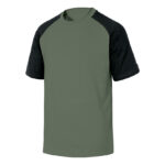 CAMISETA ALGODON VERDE/NEGRO T/XL