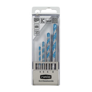 Estuche 4 brocas RATIO Multiconstrucción